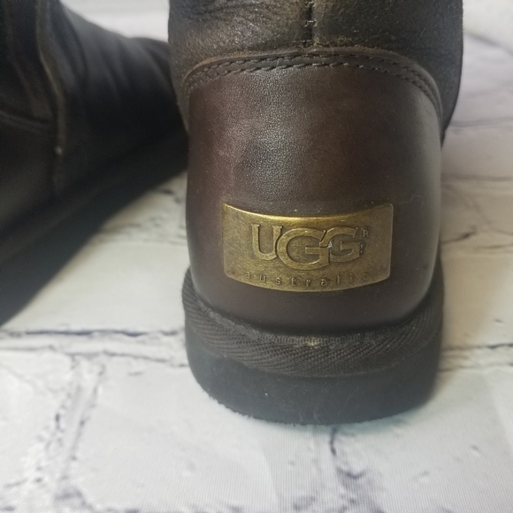 Ugg Locarno 5191 brown leather boots - Picture 10 of 13